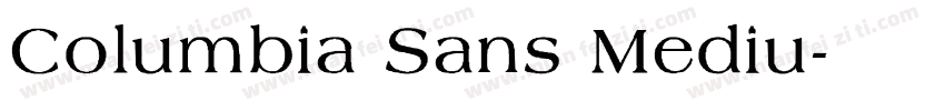Columbia Sans Mediu字体转换